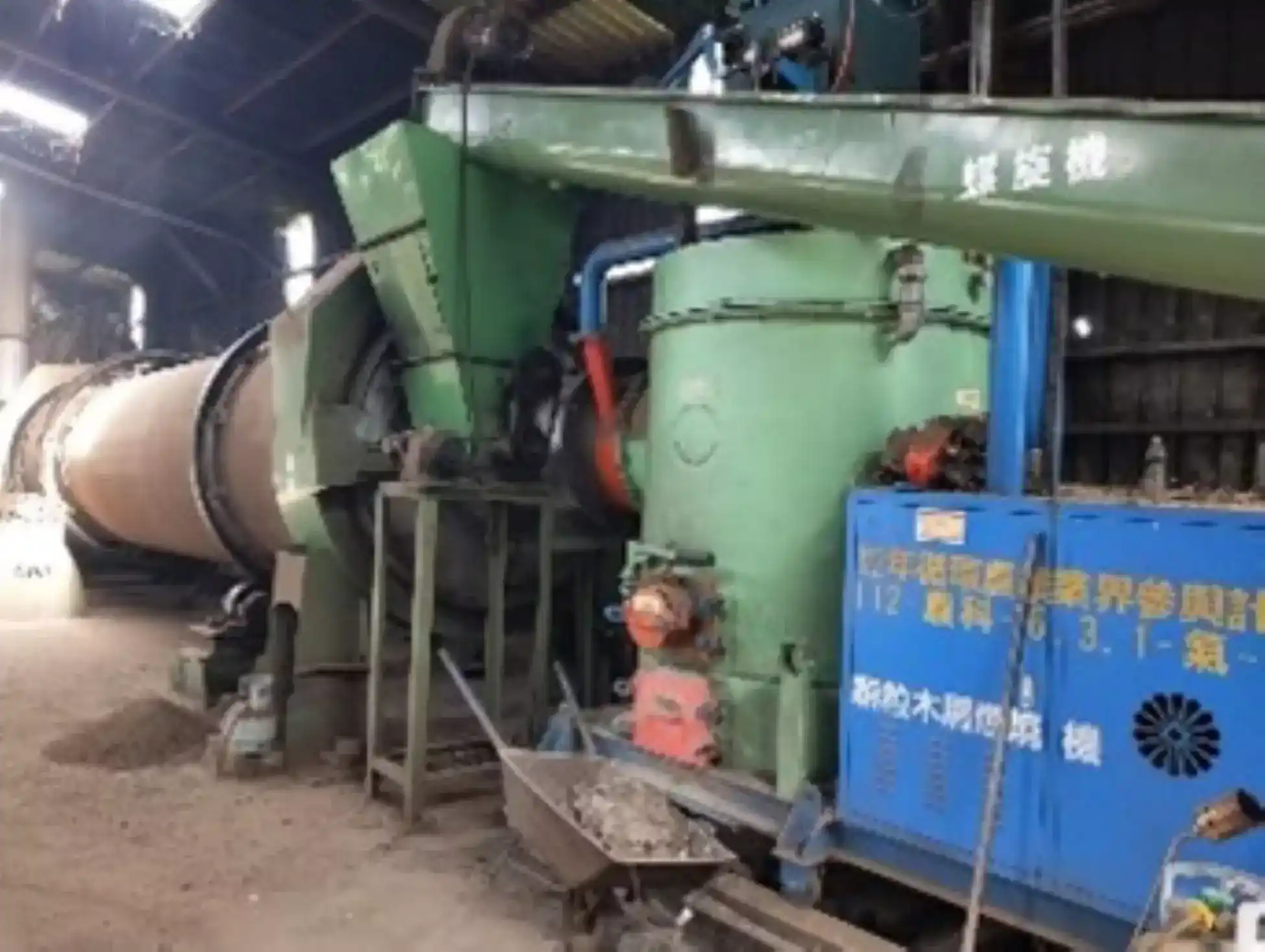 烘乾處理後的木屑